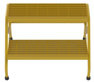 ALUM STEP STAND- 2 STEP WIDE WELDED YELL - Model SSA-2W-Y